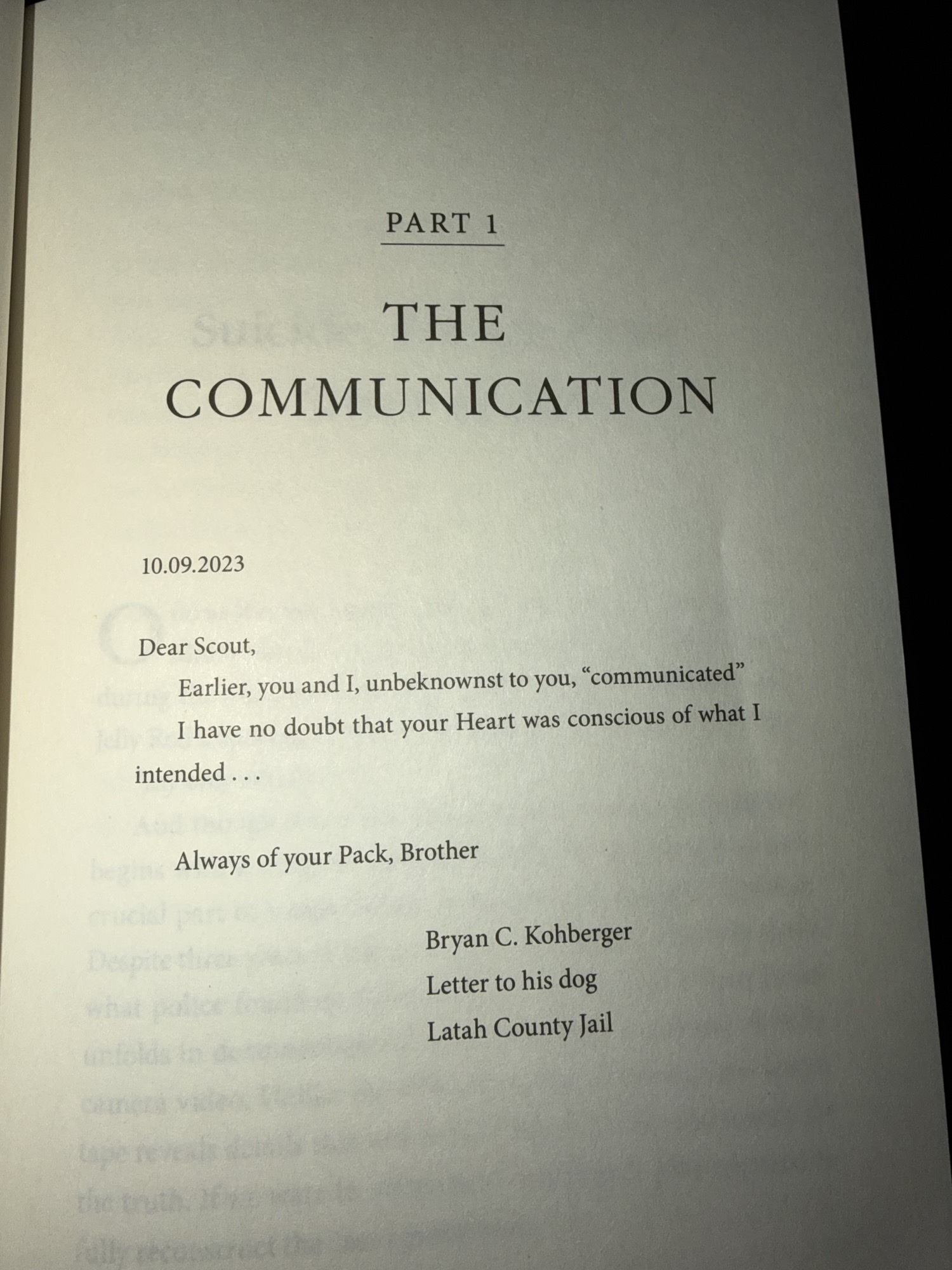 Letter to Scout as published